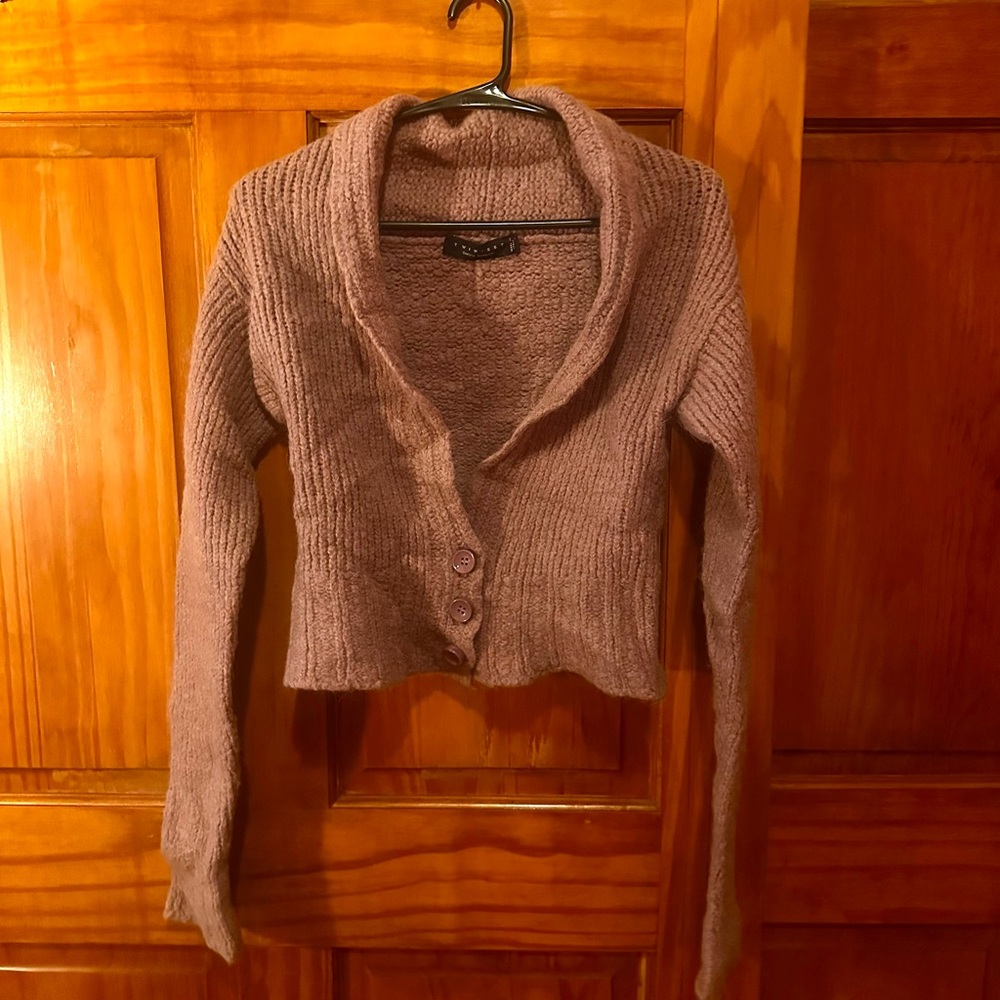 Dusty Rose Wool Cardigan